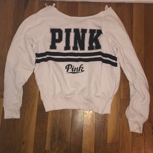 Pink (Victoria Secret) Off the Shoulder Sweater